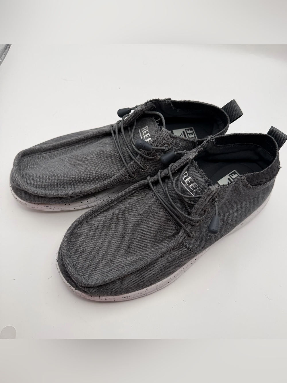 REEF Men’s Size 8 Cushion Coast Slip-On Shoes Gray Coastal Outdoor Casual